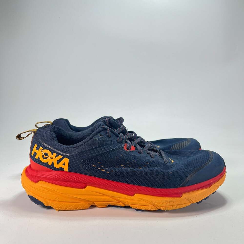 Hoka One One Challenger ATR 6 Wide Blue Red Trail Running Shoe Men's Size 9.5 2E